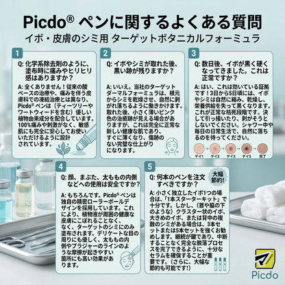 ✅🍋公式ブランドストア  𝐏i𝐜𝐝o® 𝟕日間イボ&シミ消し(痛みも傷跡もゼロのローラーボール)