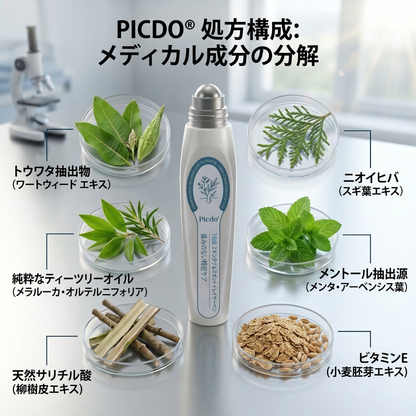 ✅🍋公式ブランドストア  𝐏i𝐜𝐝o® 𝟕日間イボ&シミ消し(痛みも傷跡もゼロのローラーボール)